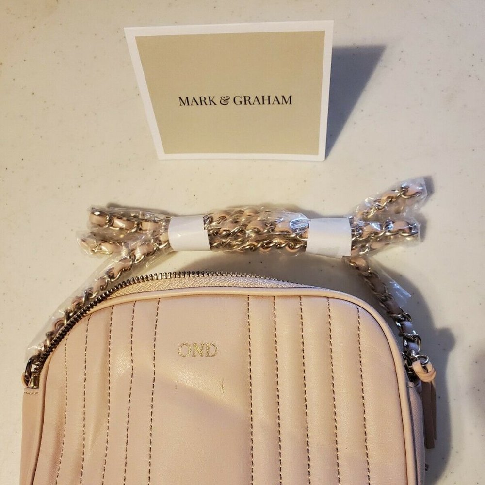 Mark And Graham Handbag Quilted Crossbody BLUSH